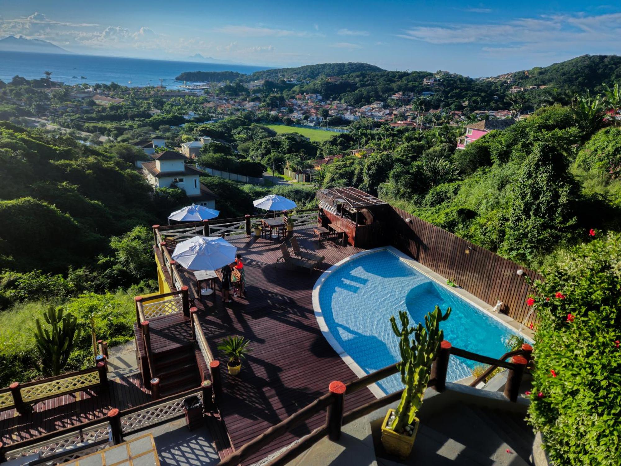 Bella Vista Ocean View Hotel Armacao dos Buzios Exterior photo View of the town from the hotel